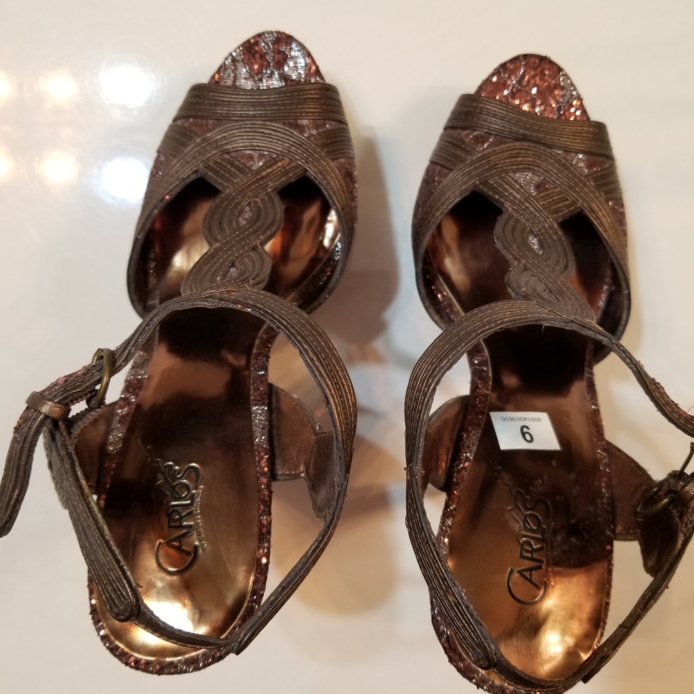VIENNA Bronze Glitter T-Strap